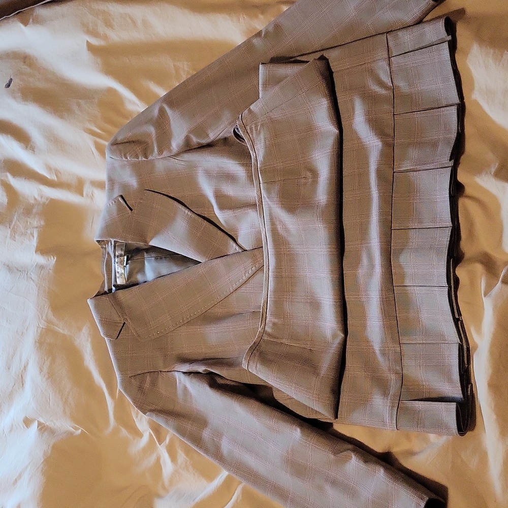 Women's Grey with pink stripes suit